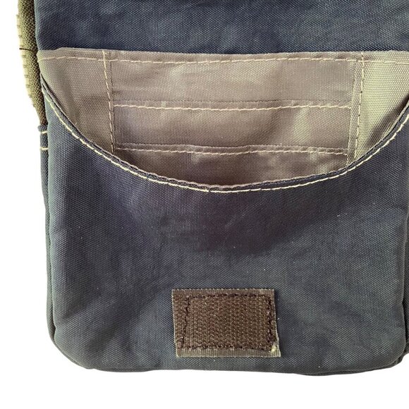 Vintage Navy mini Crossbody Bag With Lighthouse Embroidery Zipper Closure travel - Picture 8 of 12